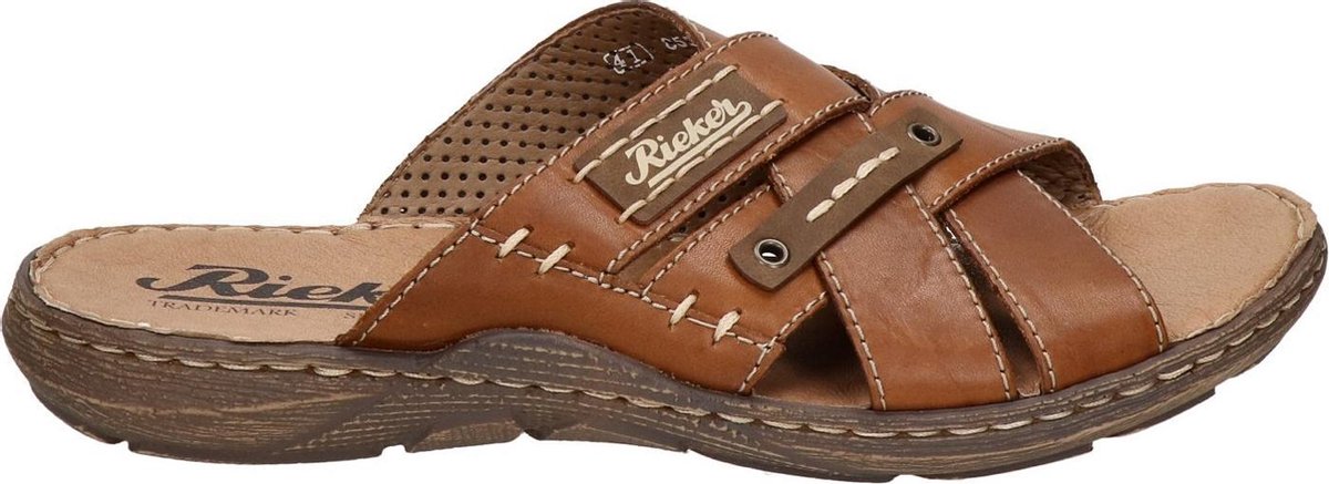 Rieker Slippers cognac - Maat 46