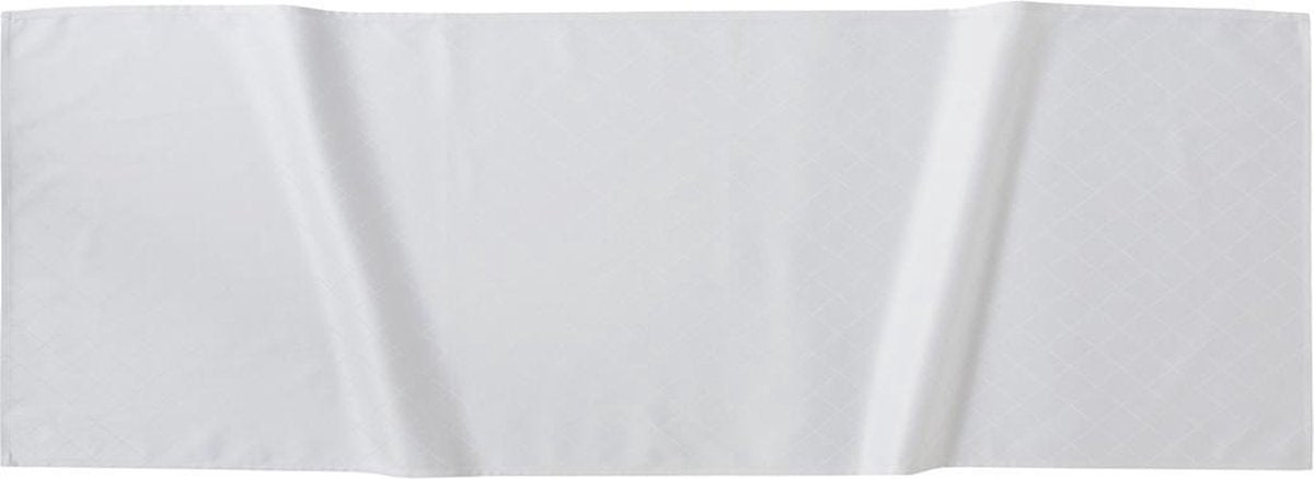 DDDDD Rhombus - Katoen - Tafelloper - 50x250 cm - White