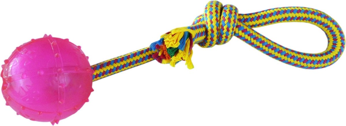 Geweven touw met bal 36cm 200-210gr
