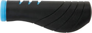 Contec Handvatten Fiets Ergo Neo+ – 132 mm – Zwart / Neo Blauw - Ergonomisch Gevormd