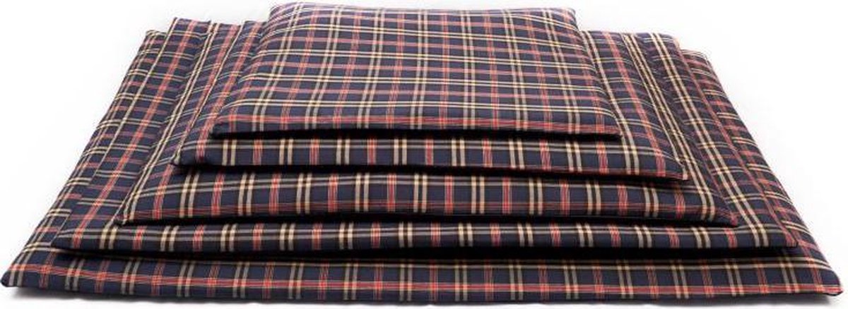 Comfort benchkussen schotse ruit blauw maat 1