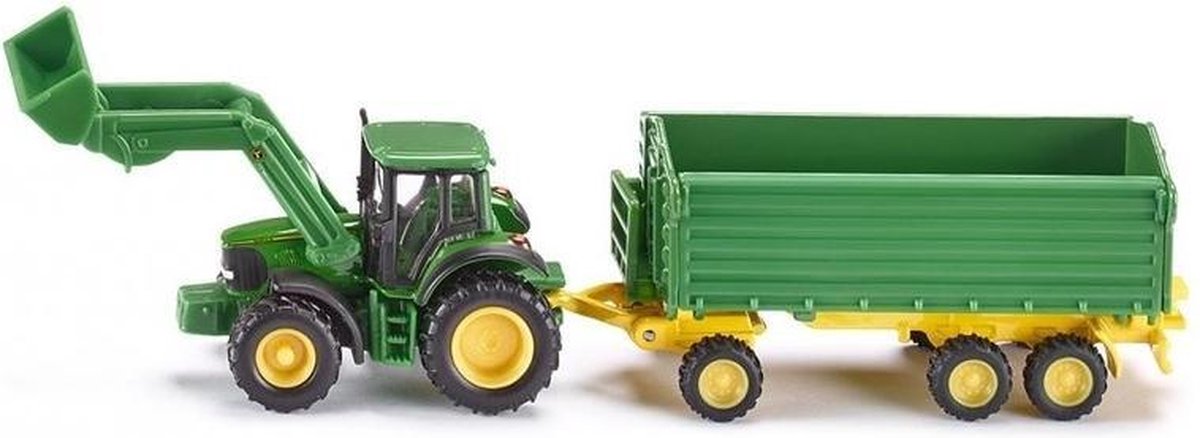 Siku John Deere tractor inclusief aanhanger