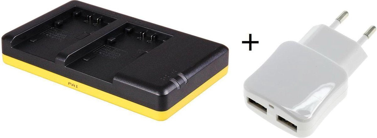 Huismerk Duo lader voor 2 camera accu's Sony NP-FP50