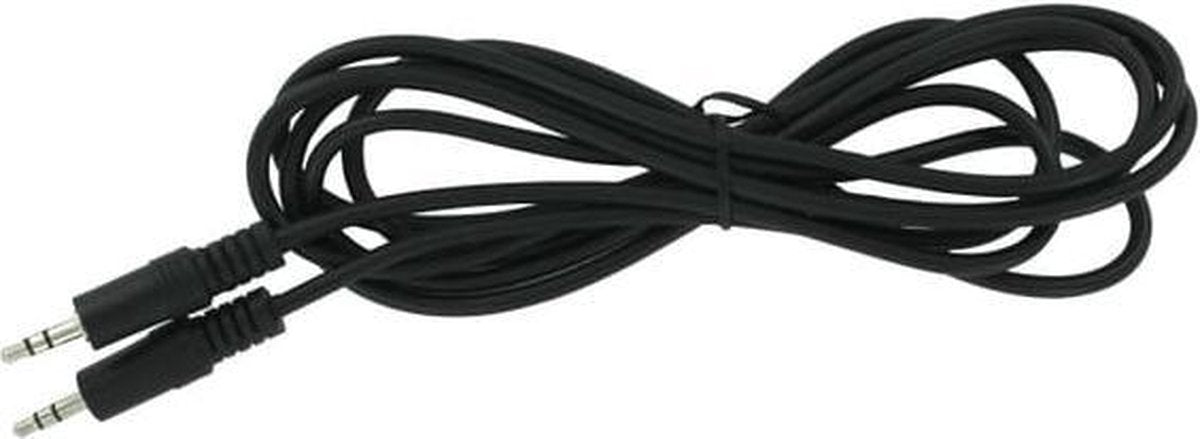 3.5mm Stereo Jack Audio Kabel 2 Meter - Zwart