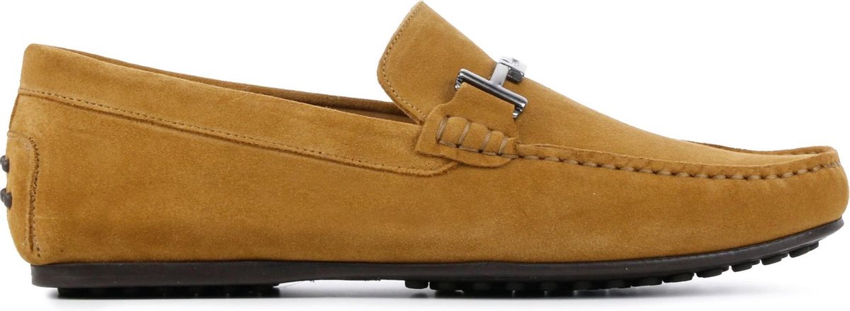 Stefano Lauran Mannen Suède Loafers / Herenschoenen / Instapper - Roman - Camel - Maat 45