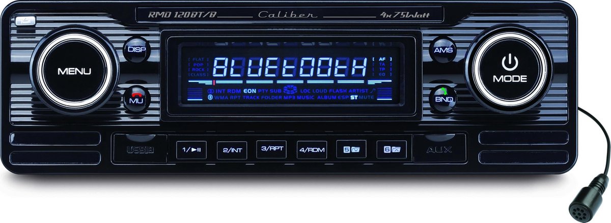 Caliber RMD120BT/B -Autoradio - Bluetooth - Retro - Zwart