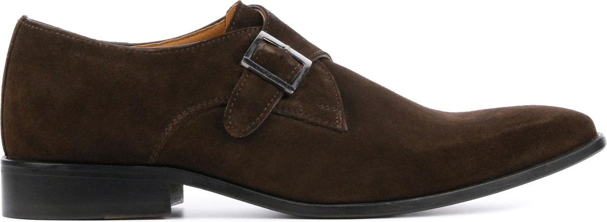 Giuseppe Maurizio Mannen Suède Gespschoenen / Herenschoenen / Instapper G3011 - Bruin - Maat  44