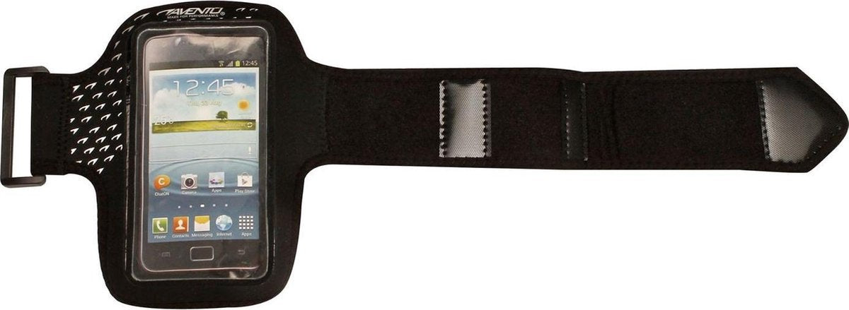 Avento Smartphone Sport Armband - XLarge - Zwart/Zilver