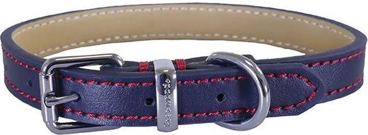 Rosewood halsband voor hond  leer donkerblauw 56-66 cm
