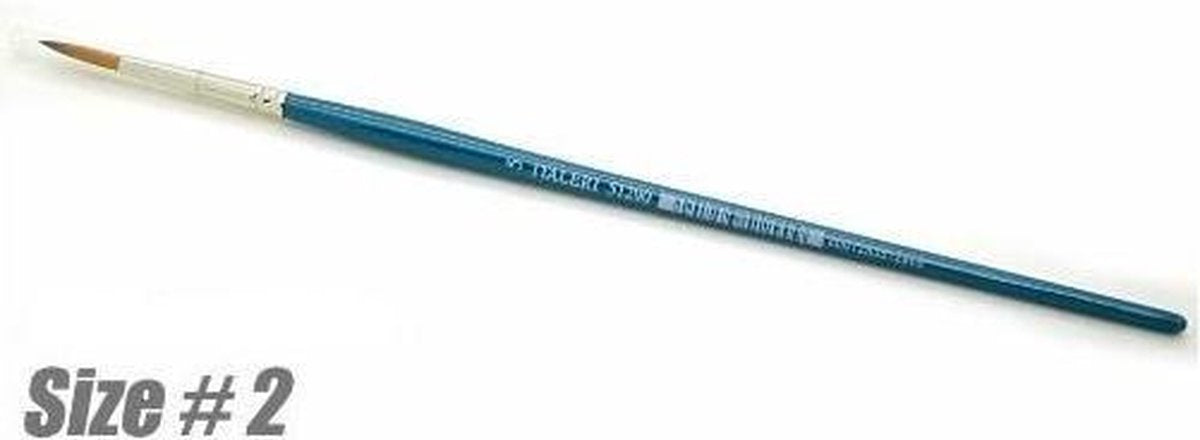 Italeri - 2 Synthetic Round Brush Brown Tip (Ita51287)