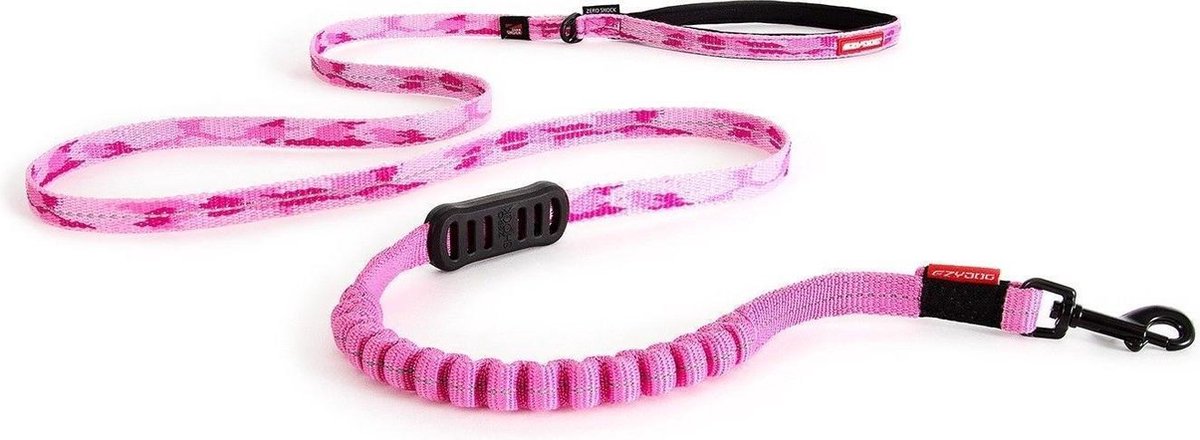 EzyDog Zero Shock LITE - Hondenlijn - 180cm - Roze Camouflage