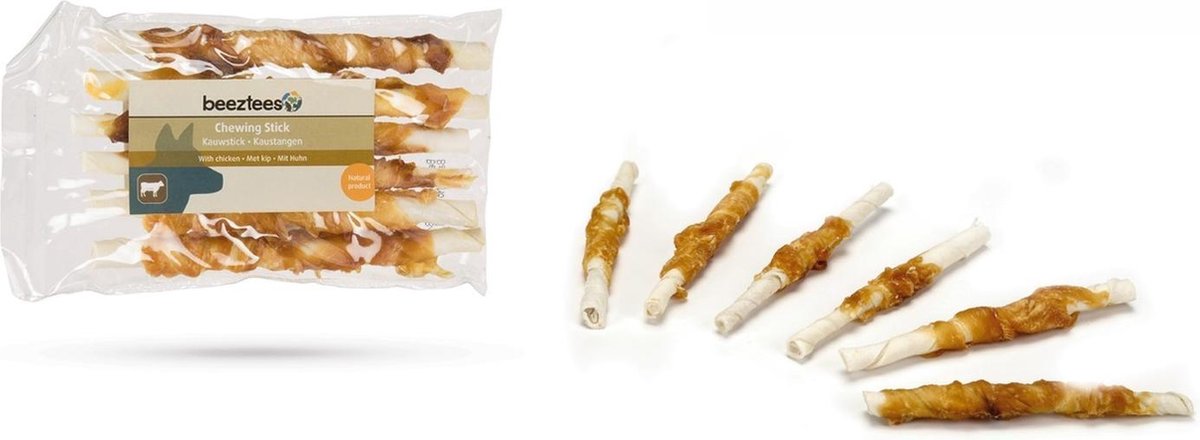 Beeztees culinair kauwstaafjes kip 6 stuks