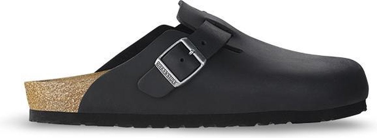 Birkenstock Boston Black narrow Fettleder Oiled Leather Heren Clogs - Zwart - Maat 46