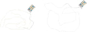J-Line Kerstverlichting Draad Goud/Zilver 20Led Warm Wit Batterij Assortiment Van 2
