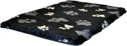 Benchkussen Teddy zwart met poot afdruk 60x50x4 cm