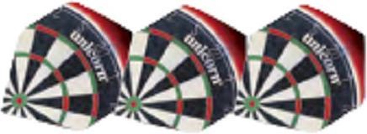 Unicorn Dartflights Polyester Groen/wit/rood 3 Stuks