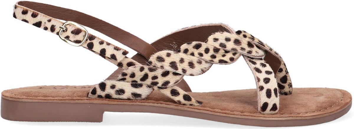 Lazamani Dames Sandalen - Beige - Maat 41