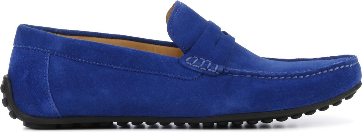 Giuseppe Maurizio Mannen Suède Loafers / Herenschoenen / Instapper - S20204 - Kobalt - Maat 42