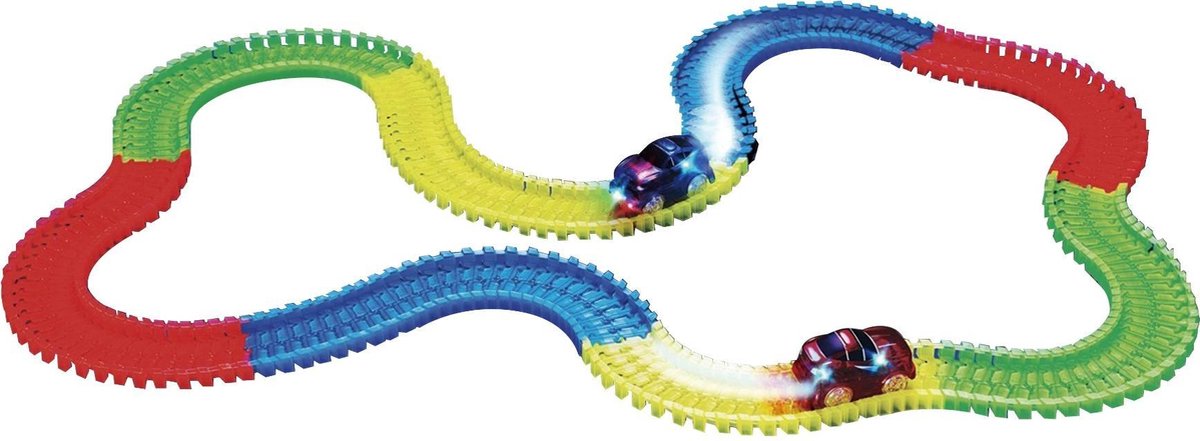 Wonky Monkey Racebaan 165 stukjes met auto en glow in the dark