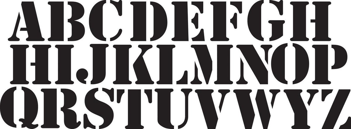 Delta Stencil Mania Alfabet Industrieel