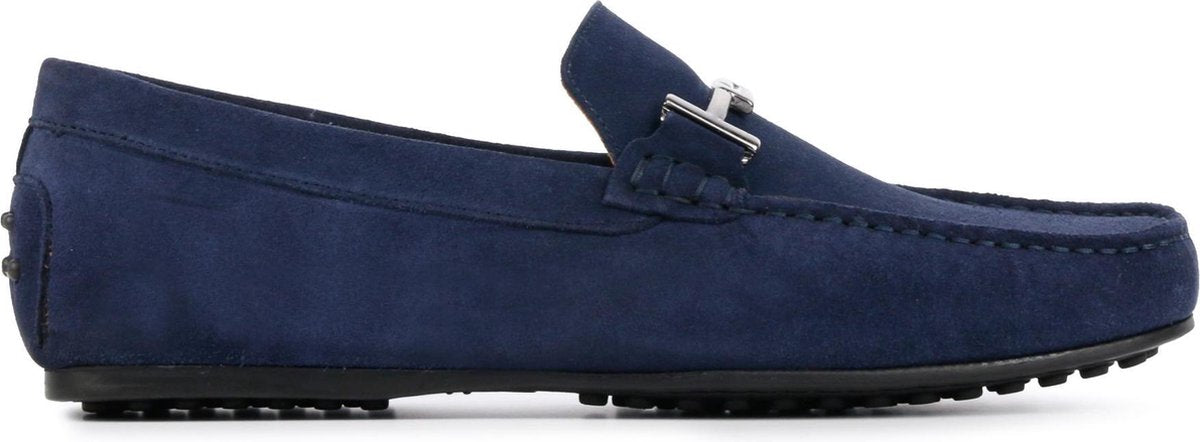 Stefano Lauran Mannen Suède Loafers / Herenschoenen / Instapper - Roman - Blauw - Maat 42