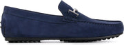 Stefano Lauran Mannen Suède Loafers / Herenschoenen / Instapper - Roman - Blauw - Maat 42
