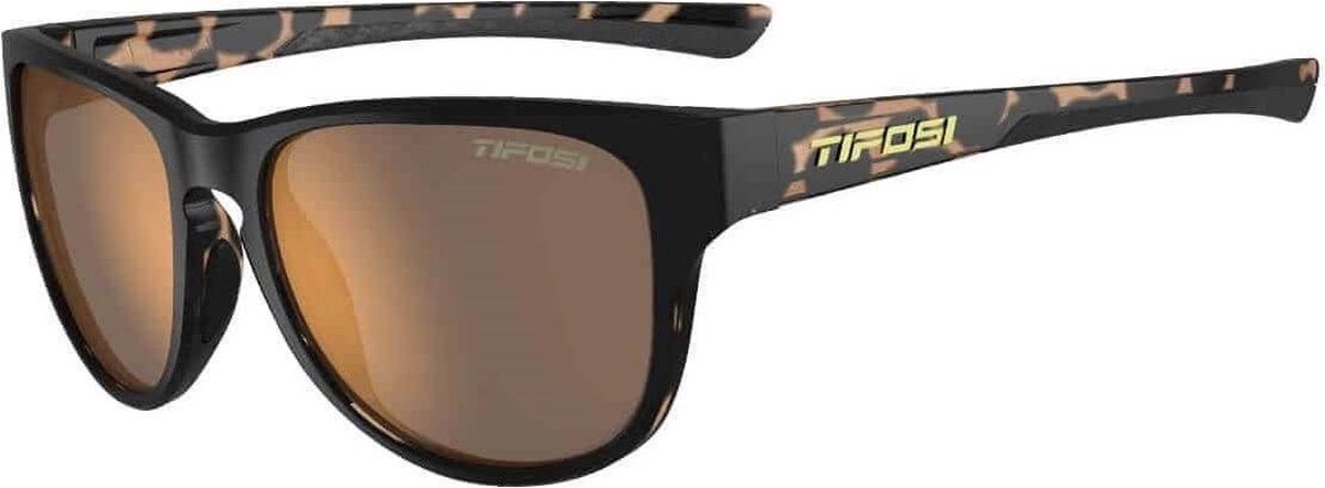 Tifosi bril Smoove satijn zwart- bruine print