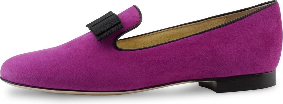 Loafers voor Dames – Ballerina Schoenen – Fuchsia Suède – Klassieke Instappers – Werner Kern Aoi – maat 41