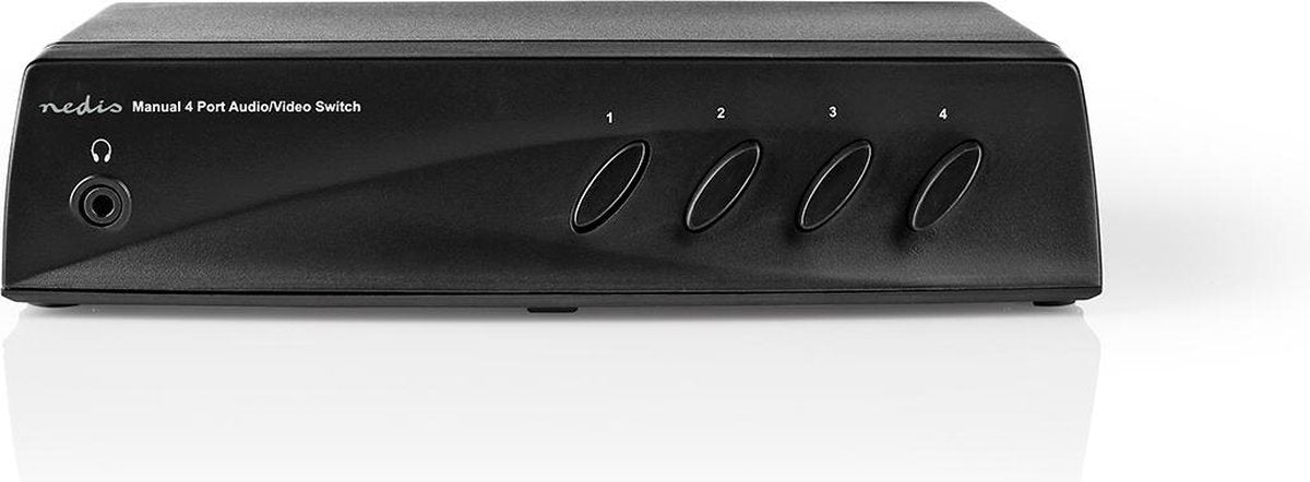 AV-Switch | 4x (RWY) + 4x S-Video - 1x RCA (RWY) + Uitgang Koptelefoon Female | Zwart