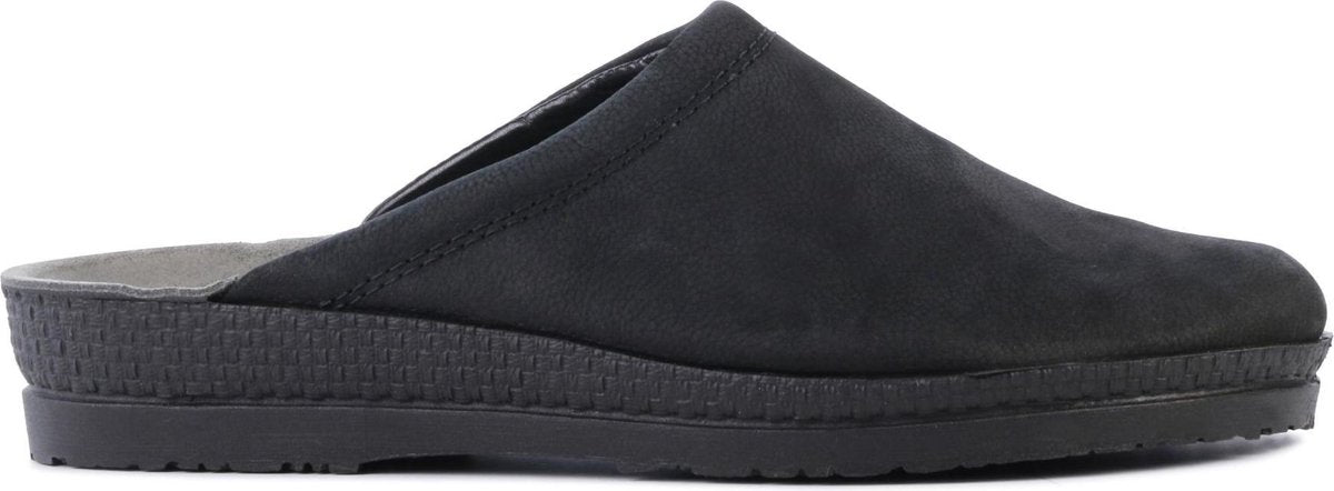 Rohde Mannen Nubuck Pantoffels / Herenschoenen Harde zool Sloffen - 2762 - Zwart - Maat 42