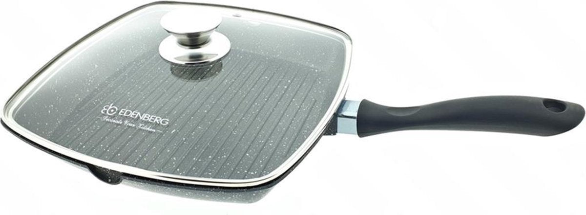 Edënbërg Stonetec Line - Luxe Inductie Grillpan - Hapjespan - 24x24 cm