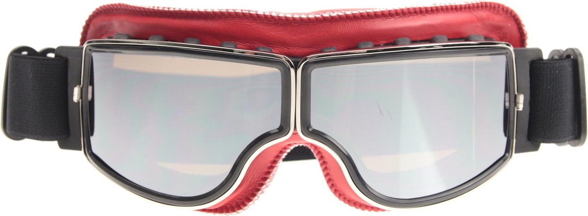 CRG rode pilotenbril zilver reflectie glas