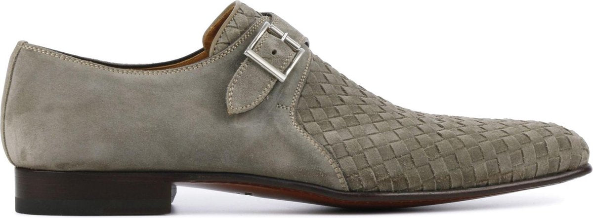 Magnanni Mannen Suède Gespschoenen / Herenschoenen / Instapper 23218 - Grijs - Maat  45.5