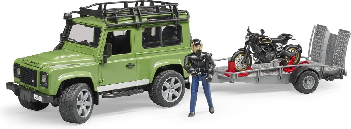 Land Rover Defender met accessoires Bruder