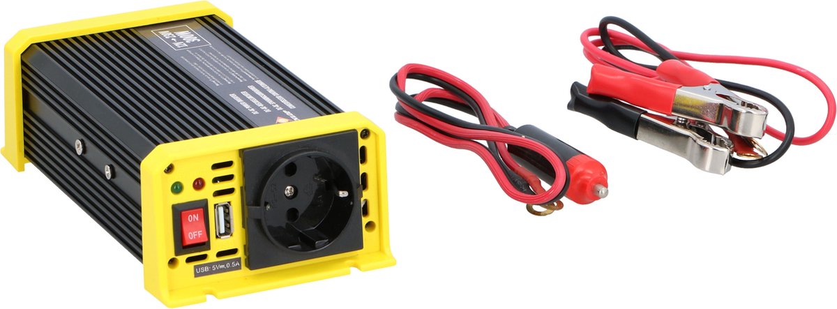 Dunlop 12V omvormer - 300W - DC-AC Power Inverter