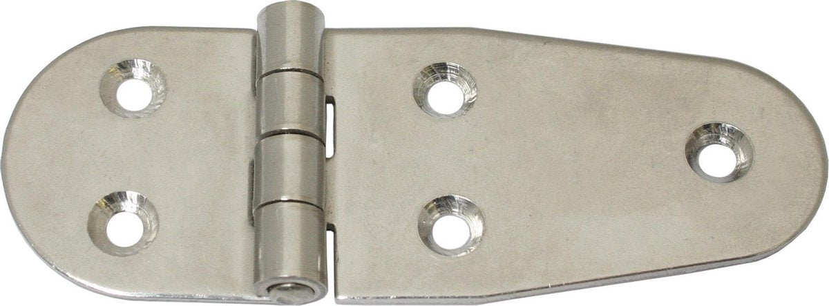 Staartscharnier - 160x40x2 - Rvs 304 - Knoop boven