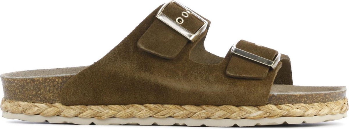 Capobella Vrouwen Suède  Slippers / Damesschoenen C1006 - Taupe - Maat 39