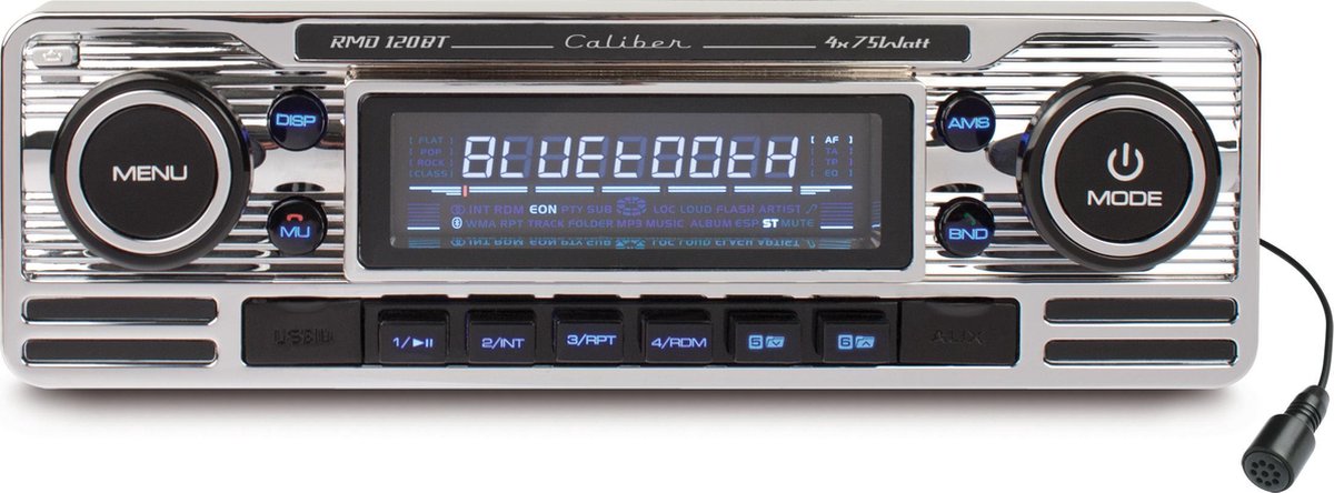 Caliber RMD120BT - Autoradio - Retro - Bluetooth - Chrome