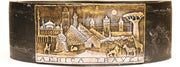 Ovaal zwart Africa travel wax windlicht 95/125/270 (incl. 2 stuks 3 uurs theelichten)
