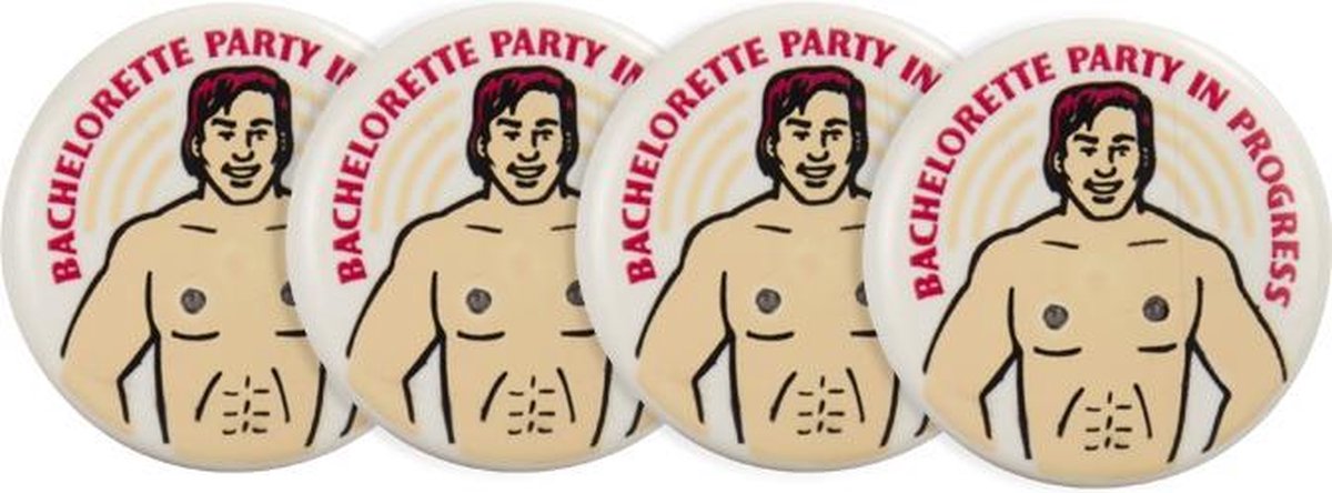 Pipedream Funny Novelties vrijgezellenfeest Bachelorette Party In Progress Pin beige
