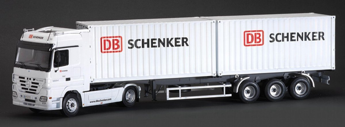 Mercedes-Benz Actros with 2 x 20 Containers Trailer DB Schenker