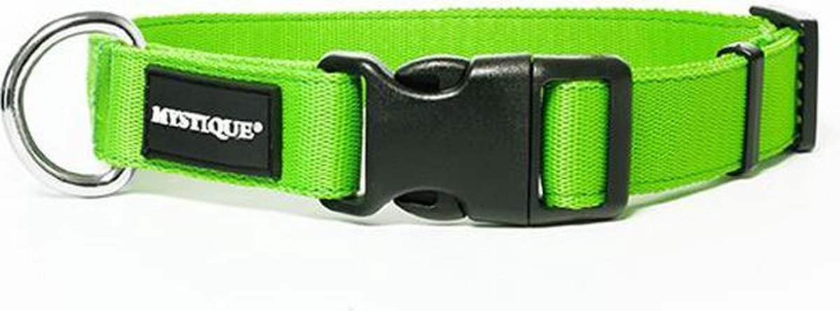 Mystique Nylon Halsband Neon Groen 40-50cm