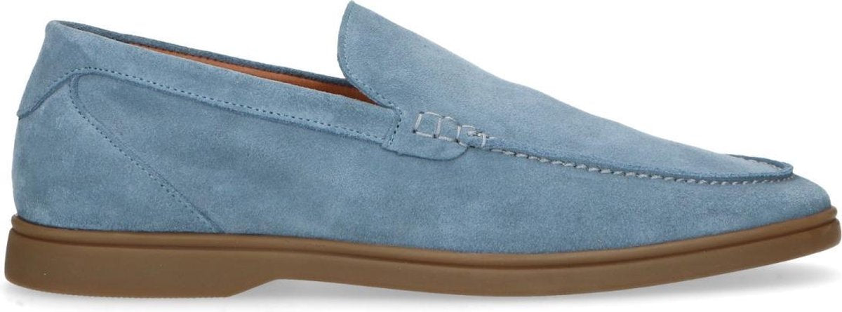 Sacha - Heren - Lichtblauwe suède loafers - Maat 42