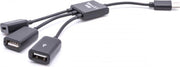 VHBW USB-C hub met 2 USB-A + 1 USB Micro B poorten - busgevoed - USB2.0 / zwart - 0