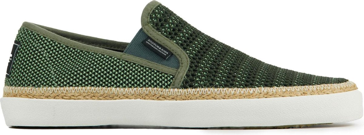 Scotch & Soda Mannen Textiel Instapschoenen / Herenschoenen / Instapper Izomi - Groen - Maat  43