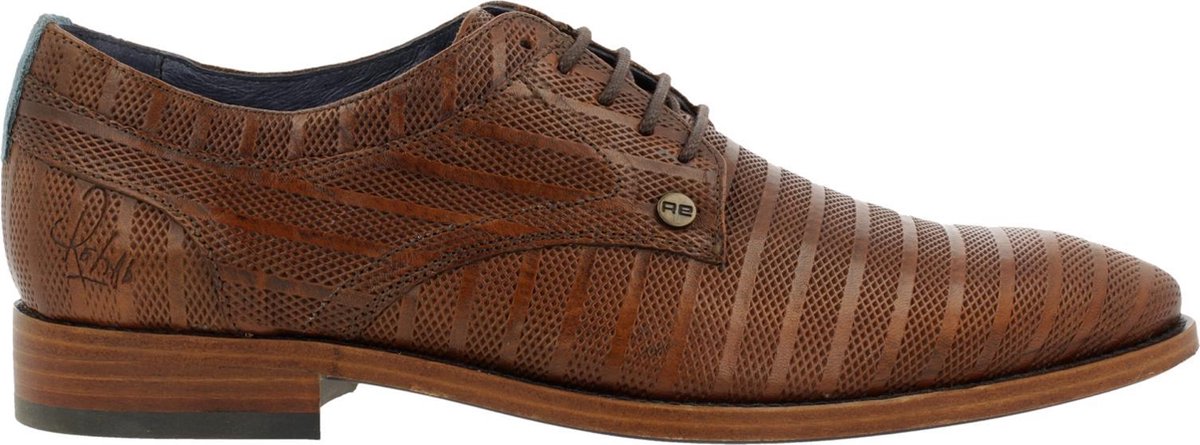 Rehab Footwear Brad Stripes 120 Formal Shoe Men Cognac 41