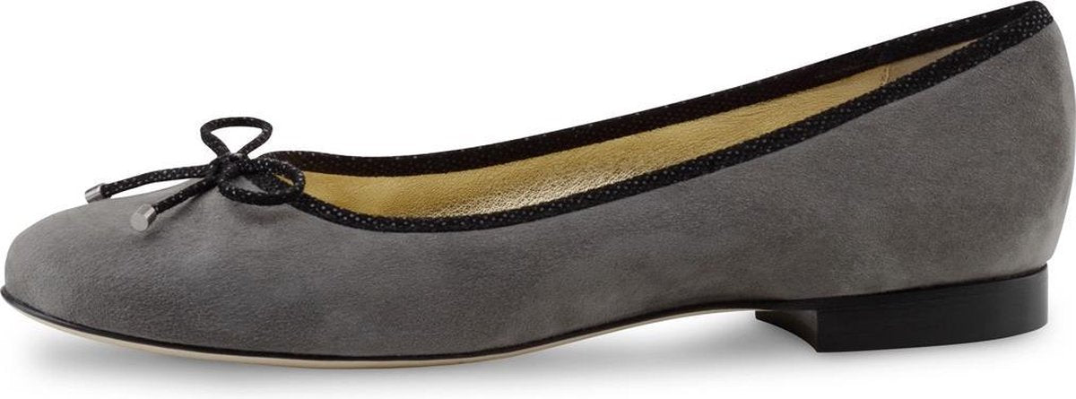 Dames Ballerina's Grijs Suède – Instappers met Strikje – Comfort – Werner Kern Jane – Maat 42