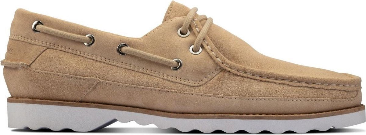 Clarks - Heren schoenen - Durleigh Sail - G - taupe suede - maat 43