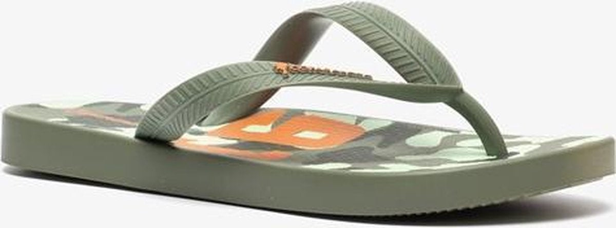 Copacabana vegan kinder teenslippers camouflage - Groen - Maat 34