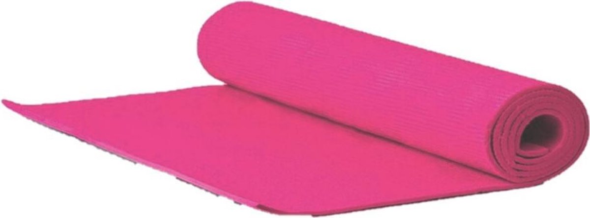Yogamat/fitness mat roze 170 x 60 x 0.3 cm - Sportmat/pilatesmat - Thuis sporten